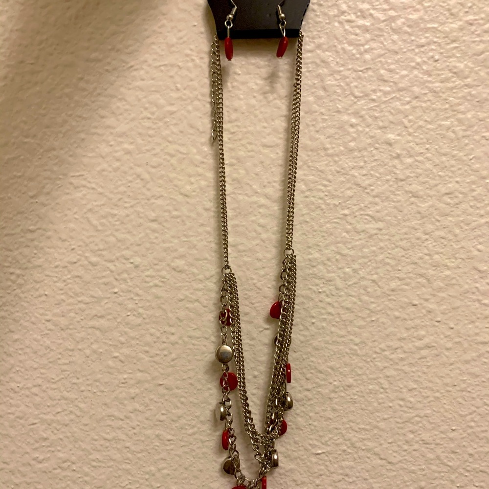 Necklace and earrings